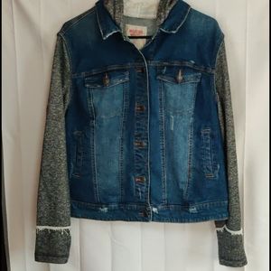 Hooded Denim Jean Jacket